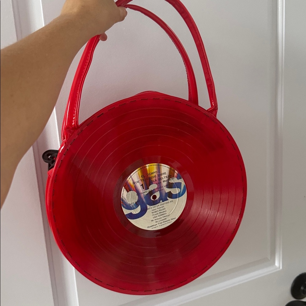 Red Vinyl Record Handbag